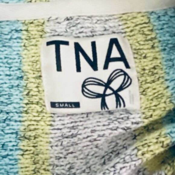 TNA Womens Multicolor Baja Striped Hoodie Poncho Small - Picture 8 of 9